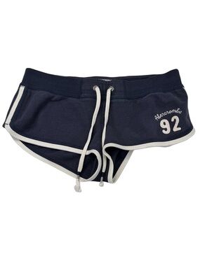 !!!!! SOLD !!! Small Navy Cotton Contrast Trim Drawstring Y2K